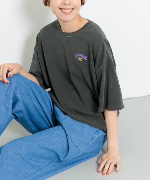   90’s クルーネック リブ クロップ ベビー Tシャツ WOMENS ヘビー 半袖 クルーネックTシャツ BLACK | 高級無地T