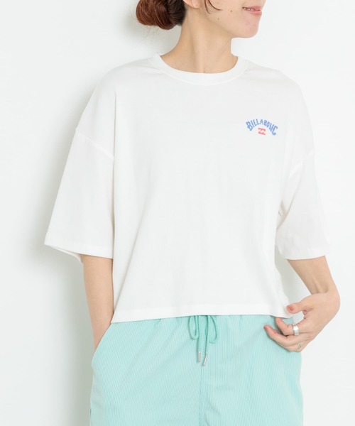 BILLABONG(ビラボン)の「BILLABONG スプレーアーチルーズクロップドリブTシャツ(Tシャツ/カットソー・レディース・スミクロ/ホワイト系その他・MEDIUM)」の13枚目の写真