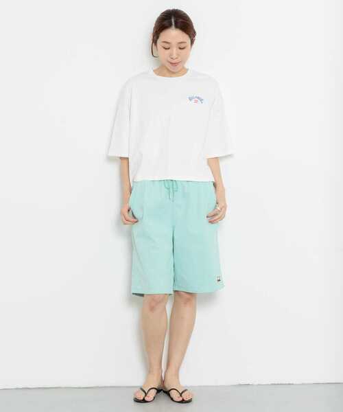 BILLABONG(ビラボン)の「BILLABONG スプレーアーチルーズクロップドリブTシャツ(Tシャツ/カットソー・レディース・スミクロ/ホワイト系その他・MEDIUM)」の10枚目の写真