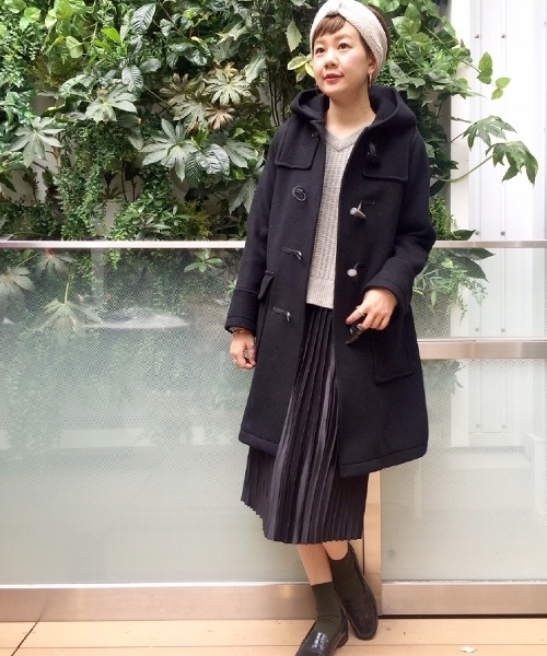 JOURNAL STANDARD（ジャーナルスタンダード）の「ダブルビーバー ダッフル#（ダッフルコート・レディース・ネイビー/ブラック・SMALL/MEDIUM）」の3枚目の写真