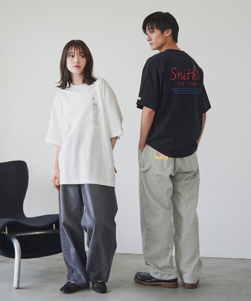 SMITH(スミス)の「SMITH’S(スミス)別注NYプリントTシャツ(Tシャツ/カットソー・メンズ・ダークグリーン/ホワイト/ベージュ/ブラック・S/XL/L/M)」の7枚目の写真