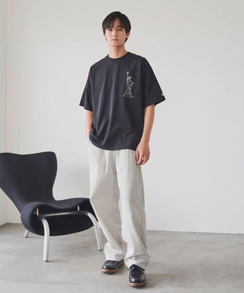 SMITH(スミス)の「SMITH’S(スミス)別注NYプリントTシャツ(Tシャツ/カットソー・メンズ・ダークグリーン/ホワイト/ベージュ/ブラック・S/XL/L/M)」の11枚目の写真