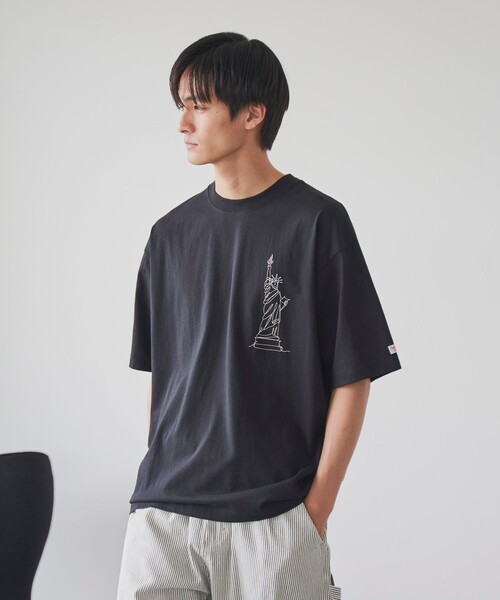 SMITH(スミス)の「SMITH’S(スミス)別注NYプリントTシャツ(Tシャツ/カットソー・メンズ・ダークグリーン/ホワイト/ベージュ/ブラック・S/XL/L/M)」の12枚目の写真