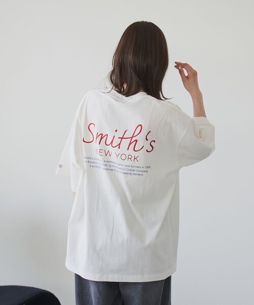 SMITH(スミス)の「SMITH’S(スミス)別注NYプリントTシャツ(Tシャツ/カットソー・メンズ・ダークグリーン/ホワイト/ベージュ/ブラック・S/XL/L/M)」の13枚目の写真