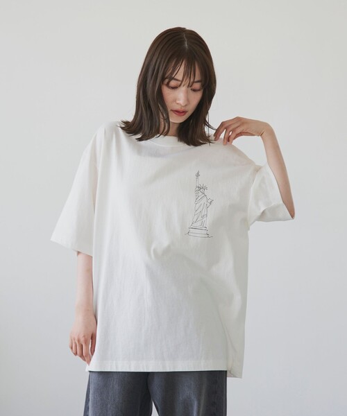 SMITH(スミス)の「SMITH’S(スミス)別注NYプリントTシャツ(Tシャツ/カットソー・メンズ・ダークグリーン/ホワイト/ベージュ/ブラック・S/XL/L/M)」の16枚目の写真