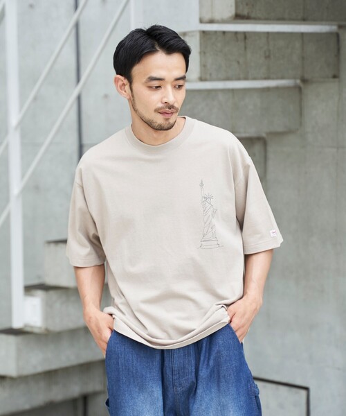 SMITH(スミス)の「SMITH’S(スミス)別注NYプリントTシャツ(Tシャツ/カットソー・メンズ・ダークグリーン/ホワイト/ベージュ/ブラック・S/XL/L/M)」の20枚目の写真