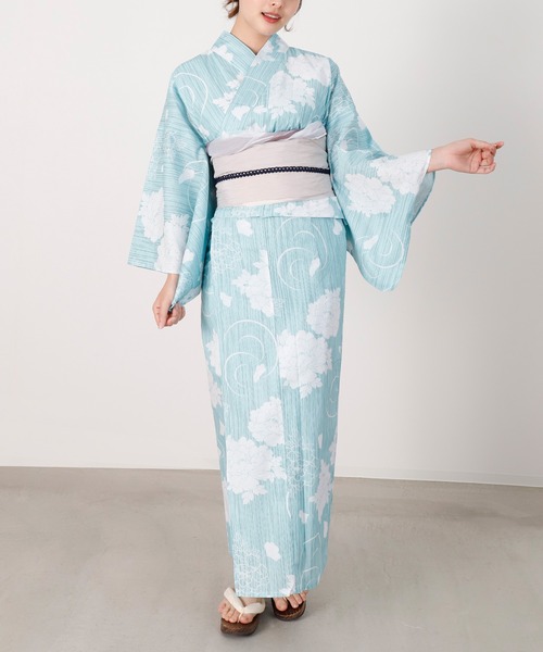 浴衣 レディース 2点セット 二部式 セパレート 兵児帯 ki05 KIMONOMACHI セパレート レディース浴衣 2点セット（二部式浴衣