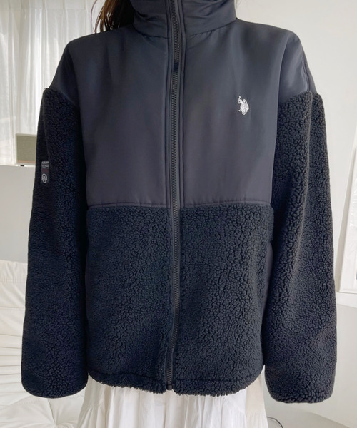 U.S. POLO ASSN.(ユーエスポロアッスン)の「【U.S. POLO ASSN】ボアフリースジャケット(ブルゾン・レディース・ネイビー/カーキ/ブラック/アイボリー・L/M)」の21枚目の写真