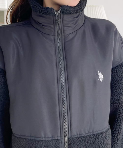 U.S. POLO ASSN.(ユーエスポロアッスン)の「【U.S. POLO ASSN】ボアフリースジャケット(ブルゾン・レディース・ネイビー/カーキ/ブラック/アイボリー・L/M)」の18枚目の写真