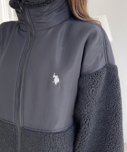 U.S. POLO ASSN.(ユーエスポロアッスン)の「【U.S. POLO ASSN】ボアフリースジャケット(ブルゾン・レディース・ネイビー/カーキ/ブラック/アイボリー・L/M)」の19枚目の写真