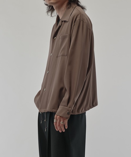 Lui's（ルイス）の「コーチシャツブルゾン（シャツ/ブラウス・メンズ・グレイッシュベージュ/ブラック・M/S）」の8枚目の写真