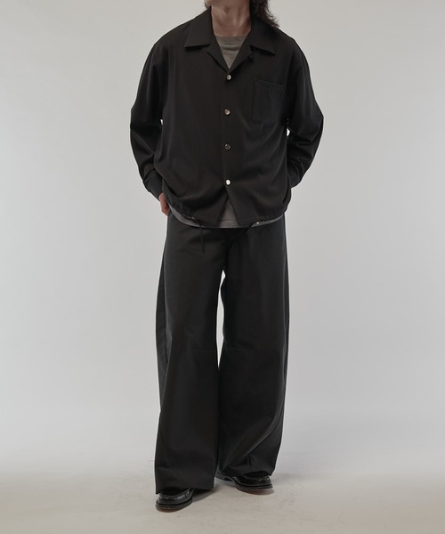 Lui's（ルイス）の「コーチシャツブルゾン（シャツ/ブラウス・メンズ・グレイッシュベージュ/ブラック・M/S）」の5枚目の写真