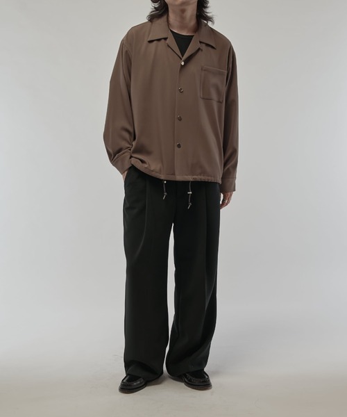 Lui's（ルイス）の「コーチシャツブルゾン（シャツ/ブラウス・メンズ・グレイッシュベージュ/ブラック・M/S）」の10枚目の写真