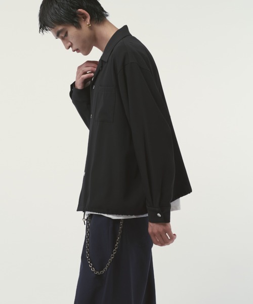 Lui's（ルイス）の「コーチシャツブルゾン（シャツ/ブラウス・メンズ・グレイッシュベージュ/ブラック・M/S）」の21枚目の写真