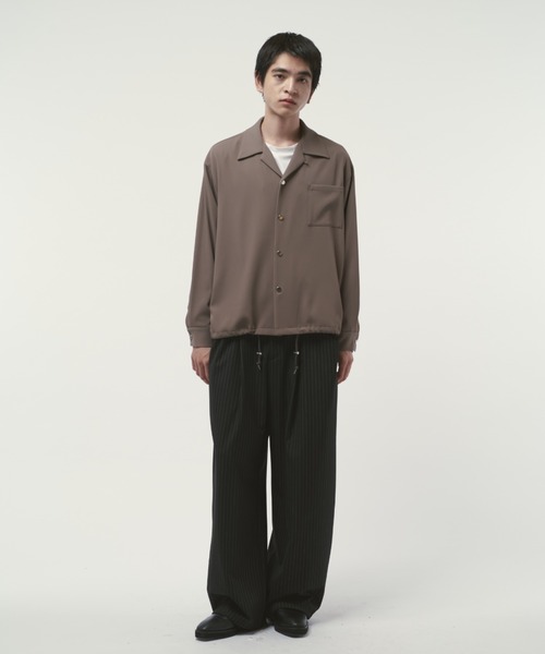 Lui's（ルイス）の「コーチシャツブルゾン（シャツ/ブラウス・メンズ・グレイッシュベージュ/ブラック・M/S）」の17枚目の写真