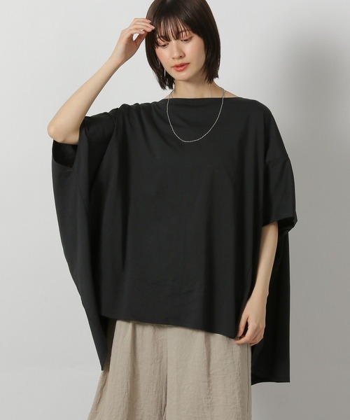 LAKOLE(ラコレ)の「シルケットドルマン半袖T / 576254(Tシャツ/カットソー・レディース・オフホワイト/ブラック/サンドグレー/ライトグリーン・FREE)」の15枚目の写真