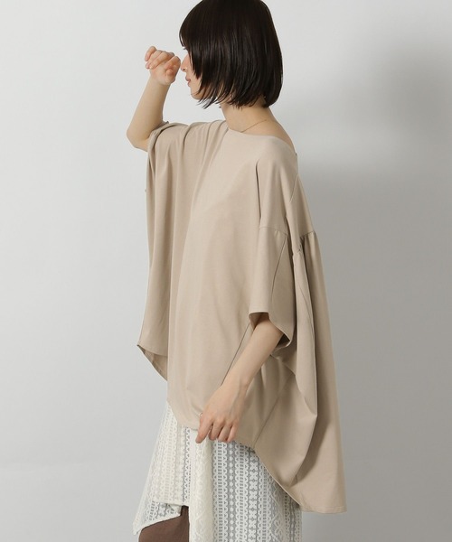 LAKOLE(ラコレ)の「シルケットドルマン半袖T / 576254(Tシャツ/カットソー・レディース・オフホワイト/ブラック/サンドグレー/ライトグリーン・FREE)」の19枚目の写真