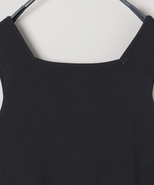 JEANASIS(ジーナシス)の「12Gペプラムニットアップ/572625(つなぎ/オールインワン・レディース・ブラック/ベージュ・FREE)」の6枚目の写真