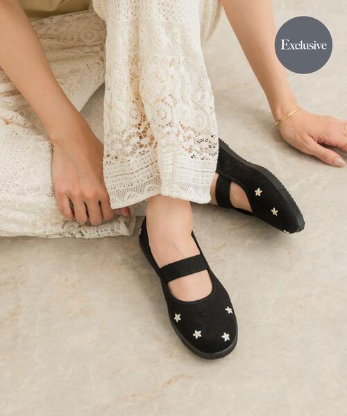 MoonStar(ムーンスター)の「『別注』MOONSTAR×DOORS 刺繍BAND BALLET(スニーカー・レディース・ブラック系その他・24/24.5/23.5)」の1枚目の写真