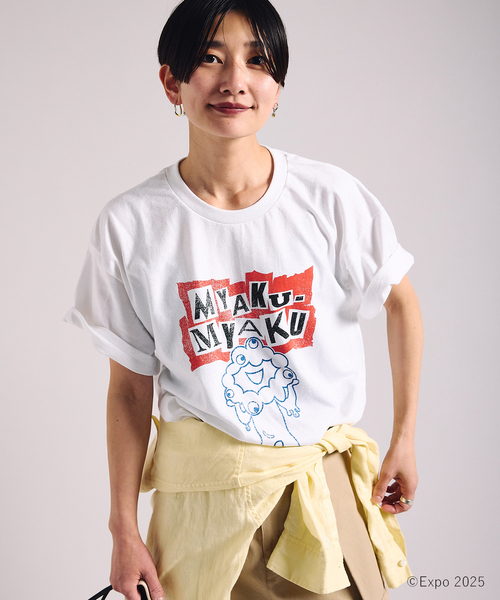 ミャクミャク × relume パンクロック プリントT（Tシャツ