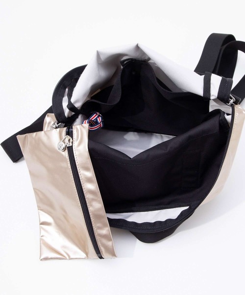 Jack Gomme(ジャックゴム)の「JACK GOMME Paris LAMI LIGHT BACKPACK ジャックゴム パリス ラミーバックパック(バックパック/リュック・レディース・ベージュ系1/グリーン系1・FREE)」の12枚目の写真