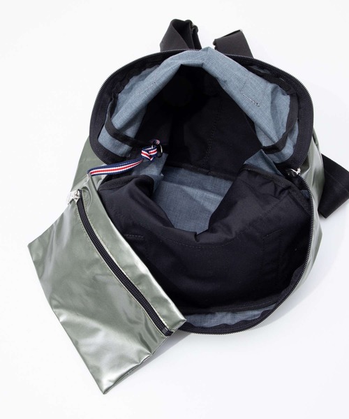 Jack Gomme(ジャックゴム)の「JACK GOMME Paris LAMI LIGHT BACKPACK ジャックゴム パリス ラミーバックパック(バックパック/リュック・レディース・ベージュ系1/グリーン系1・FREE)」の15枚目の写真