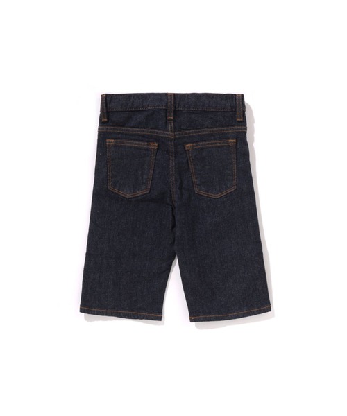 A BATHING APE(アベイシングエイプ)の「SHARK 10 OZ DENIM SHORTS(デニムパンツ・キッズ・インディゴブルー・110/140/100/130/90)」の2枚目の写真