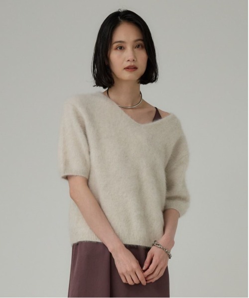【3万円購入】BABYLON　バビロン　フォックスカシミヤニット フォックスカシミヤVネックプルオーバー（ニット/セーター
