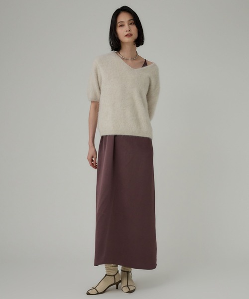 BABYLONE（バビロン）の「フォックスカシミヤVネックプルオーバー（ニット/セーター・レディース・チャコール/オフホワイト/イエロー・フリー）」の13枚目の写真