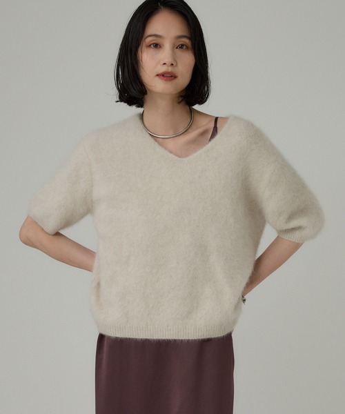 セール】フォックスカシミヤVネックプルオーバー（ニット/セーター