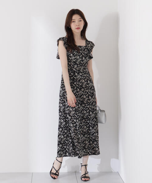 女性ファッションワンワード肩涂り胸ワンピース v797g セール】 ◇リネンボートネックロングワンピース （ワンピース