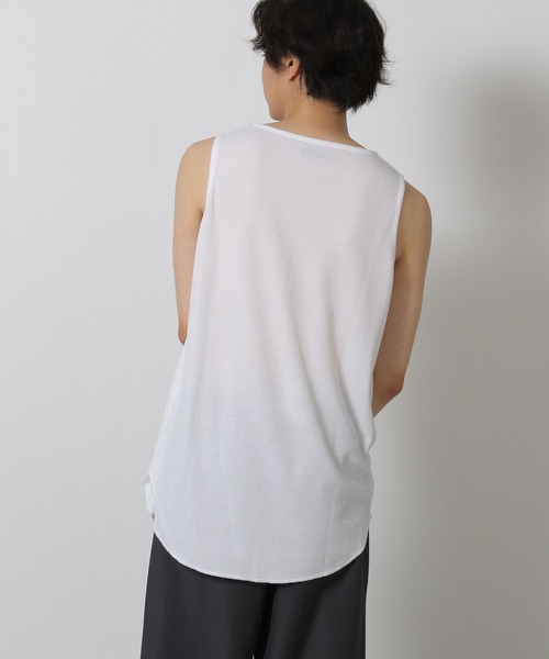 LAKOLE（ラコレ）の「ワッフルラウンドタンク / 578318（タンクトップ・メンズ・ホワイト/ブラック・LARGE/MEDIUM）」の7枚目の写真