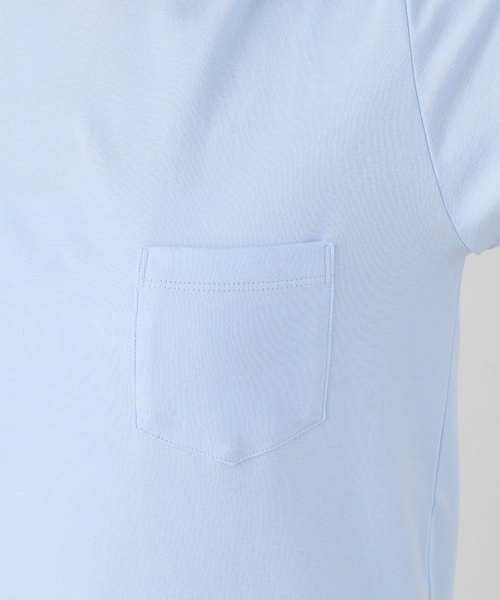 CITYSHOP（シティーショップ）の「ONIT COTTON RIB POCKET T-SHIRT 25SSON180：Tシャツ（Tシャツ/カットソー・レディース・サックスブルー/ピンク・MEDIUM）」の11枚目の写真