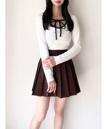 RESEXXY | 【ZOZO限定】バイカラーリボンカットトップス(Tシャツ/カットソー)