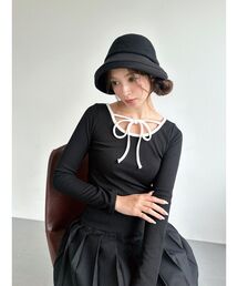 【ZOZO限定】バイカラーリボンカットトップス