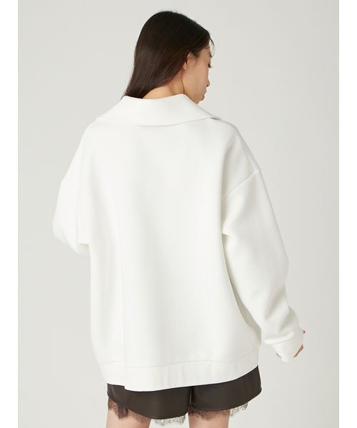 FRAY I.D(フレイアイディー)の「ハーフジップアッププルオーバー(Tシャツ/カットソー・レディース・イエロー/ホワイト/グレー・F)」の7枚目の写真