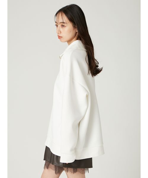 FRAY I.D(フレイアイディー)の「ハーフジップアッププルオーバー(Tシャツ/カットソー・レディース・イエロー/ホワイト/グレー・F)」の8枚目の写真