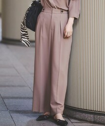 INDIVI（インディヴィ）の「【着心地◎！】タックワイドパンツ（その他パンツ）」