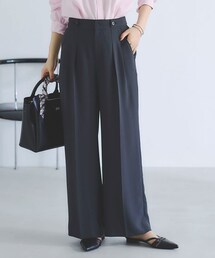 INDIVI | 【着心地抜群！】タックワイドパンツ(その他パンツ)