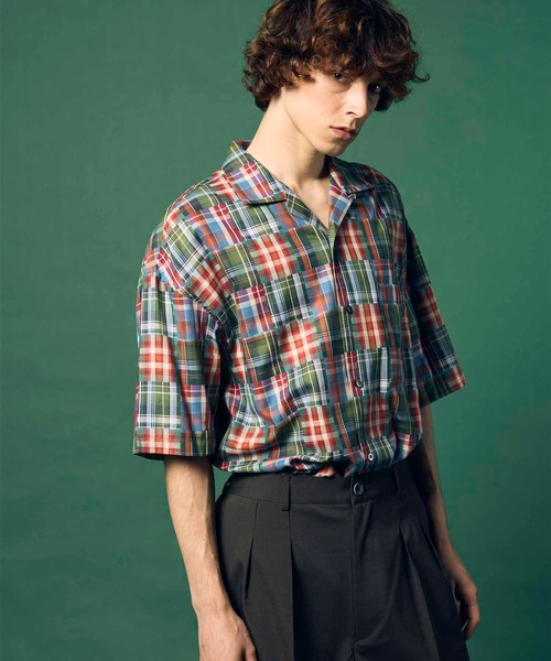 UNISEX》【Italian Dead Stock Fabric】Prime-Over Open Collar