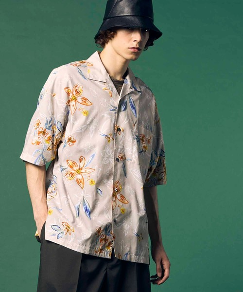 MAISON SPECIAL(メゾンスペシャル)の「《UNISEX》【Italian Dead Stock Fabric】Prime-Over Open Collar Short Sleeve Shirt/プライムオーバーオープンカラーショートスリーブシャツ【MAISON SPECIAL/メゾンスペシャル】(シャツ/ブラウス・メンズ・その他4/その他7/その他9/その他12/その他6/その他3/その他5/その他11/その他1/その他2/その他13/その他8/その他10・1/2)」の2枚目の写真