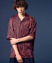 《UNISEX》【Italian Dead Stock Fabric】Prime-Over Open Collar Short Sleeve Shirt/プライムオーバーオープンカラーショートスリーブシャツ【MAISON SPECIAL/メゾンスペシャル】