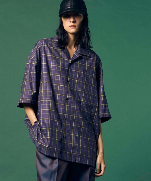 MAISON SPECIAL(メゾンスペシャル)の「《UNISEX》【Italian Dead Stock Fabric】Prime-Over Open Collar Short Sleeve Shirt/プライムオーバーオープンカラーショートスリーブシャツ【MAISON SPECIAL/メゾンスペシャル】(シャツ/ブラウス・メンズ・その他4/その他7/その他9/その他12/その他6/その他3/その他5/その他11/その他1/その他2/その他13/その他8/その他10・1/2)」の6枚目の写真