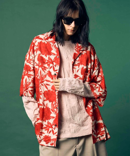 MAISON SPECIAL(メゾンスペシャル)の「《UNISEX》【Italian Dead Stock Fabric】Prime-Over Open Collar Short Sleeve Shirt/プライムオーバーオープンカラーショートスリーブシャツ【MAISON SPECIAL/メゾンスペシャル】(シャツ/ブラウス・メンズ・その他4/その他7/その他9/その他12/その他6/その他3/その他5/その他11/その他1/その他2/その他13/その他8/その他10・1/2)」の7枚目の写真