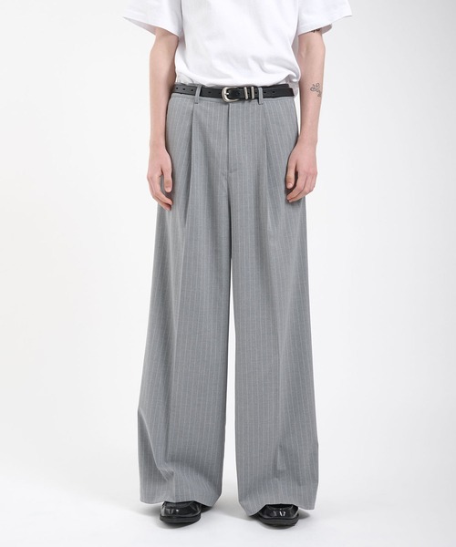 Regen Glanz ワンタックバギースラックス　ブラックストライプ　M single pleat buggy slacks/ワンタックバギースラックス（その他