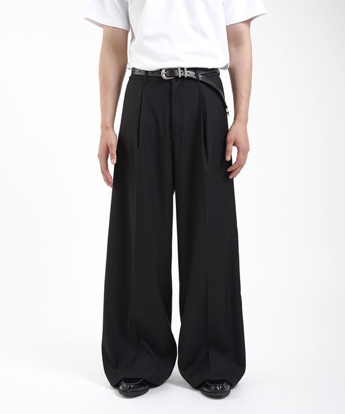 Regen Glanz ワンタックバギースラックス　ブラックストライプ　M single pleat buggy slacks/ワンタックバギースラックス（その他