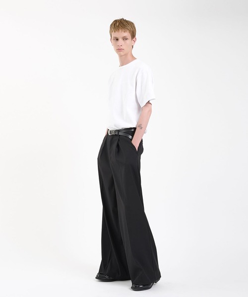 セール】single pleat buggy slacks/ワンタックバギースラックス