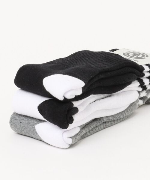ELEMENT(エレメント)の「ELEMENT メンズ 2TONE ICON SOCKS 3PK ソックス 【2025年秋冬モデル】/エレメント3色パックソックス(靴下)(ソックス/靴下・メンズ・マルチ・FREE)」の2枚目の写真