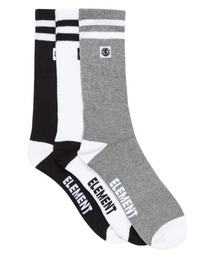 ELEMENT（エレメント）の「ELEMENT メンズ 2TONE ICON SOCKS 3PK ソックス 【2025年秋冬モデル】/エレメント3色パックソックス（靴下）（ソックス/靴下）」