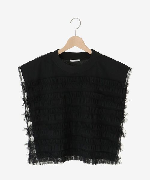 le.coeur blanc(ルクールブラン)の「チュールフリルフレンチニット(ニット/セーター・レディース・ベージュ/ブラック・38)」の14枚目の写真